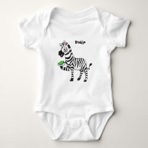 Body Para Bebê Imagem engraçada de desenho animado de zebra
