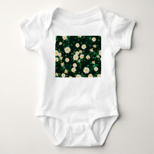 Body Para Bebê Imitação de desenho de crianças bordadas.