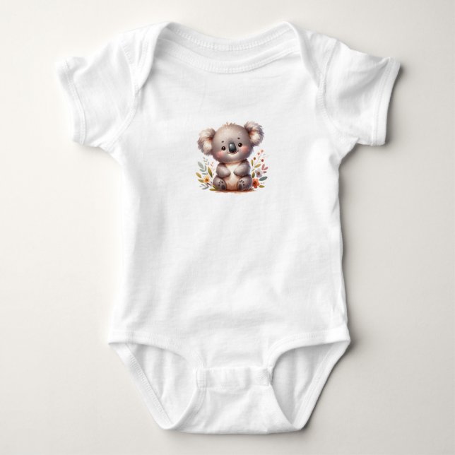 Body Para Bebê Impressão Adorável para Bebês (Frente)