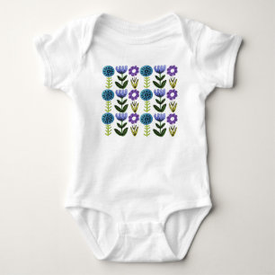 Body Para Bebê Impressão de Flor Bebê Roupa