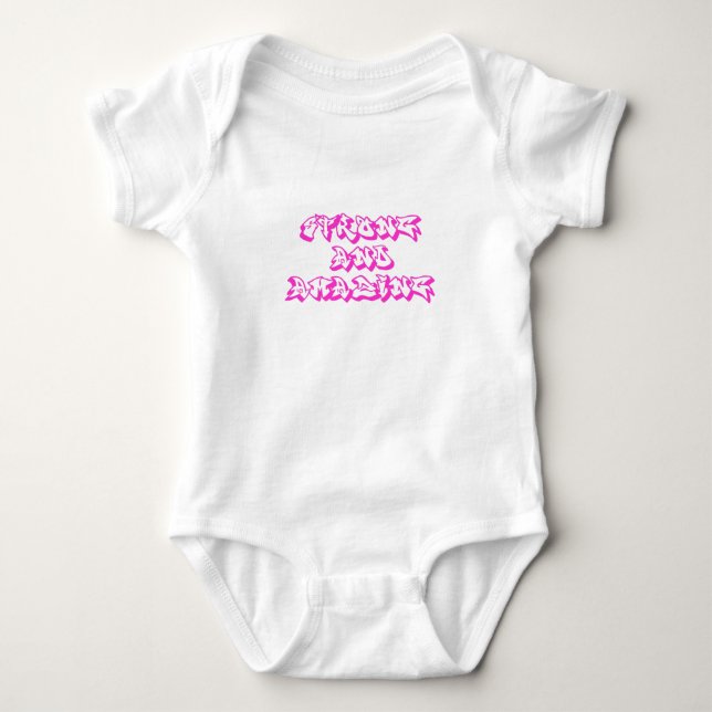 Body Para Bebê Impressão de Grafite Forte e Incrível (Frente)