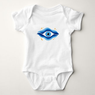 Body Para Bebê Impressão de Olho Azul Geométrico para Design de P
