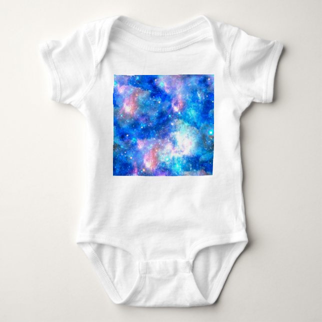 Body Para Bebê Impressão do Unicorn Galaxy Night Sky (Frente)