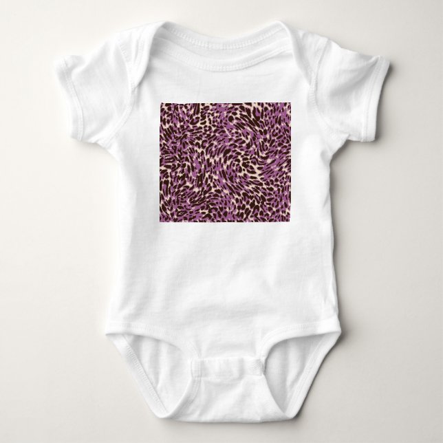 Body Para Bebê Impressão Leopardo, Padrão Animal Clássico. (Frente)