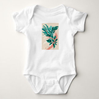 Body Para Bebê Impressões florais de tamanho elevado