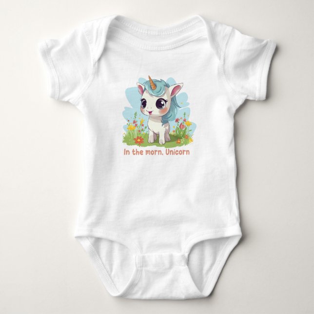 Body Para Bebê In the morn, Unicorn (Frente)