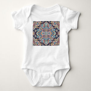 Body Para Bebê Indian Paisley: Padrão Étnico de Mandala