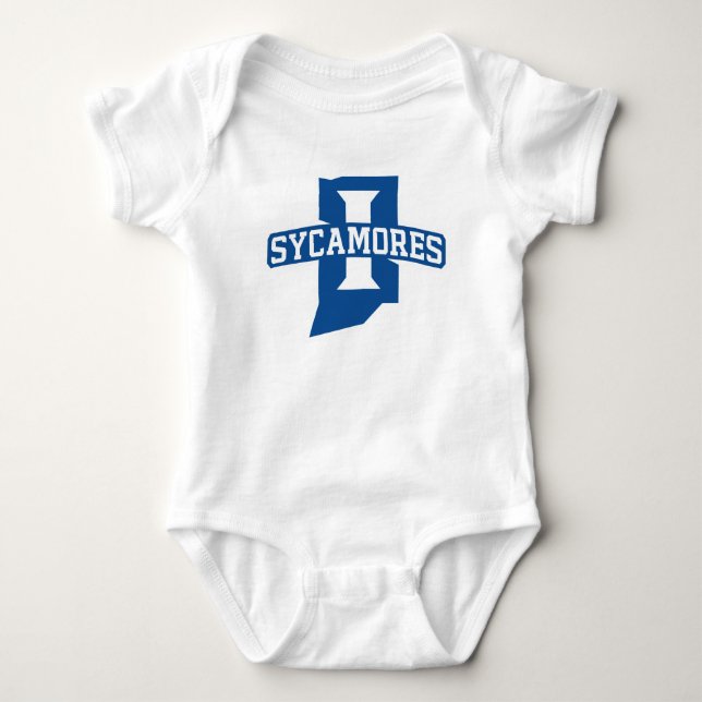 Body Para Bebê Indiana State University Sycamores (Frente)