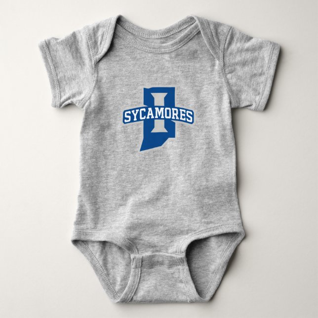 Body Para Bebê Indiana State University Sycamores (Frente)