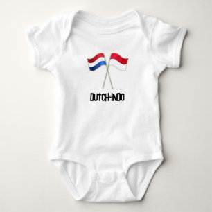 Body Para Bebê Índio-Holandês com Duas Bandeiras
