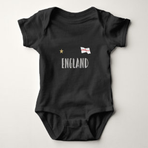 Body Para Bebê Inglaterra Fan Shirt English Flag