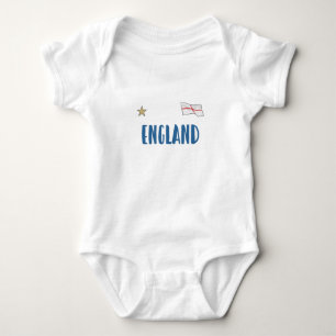 Body Para Bebê Inglaterra Fan Shirt English Flag