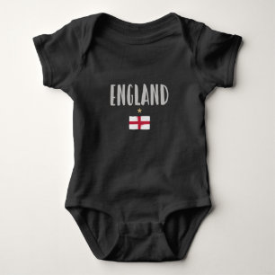 Body Para Bebê Inglaterra Fan Shirt English Flag
