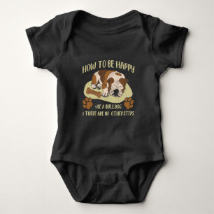 Body Para Bebê Inglês Bulldog Proprietário do Funny Animal Dog