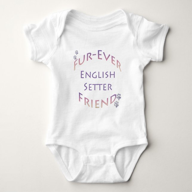 Body Para Bebê Inglês Setter Fuere (Frente)