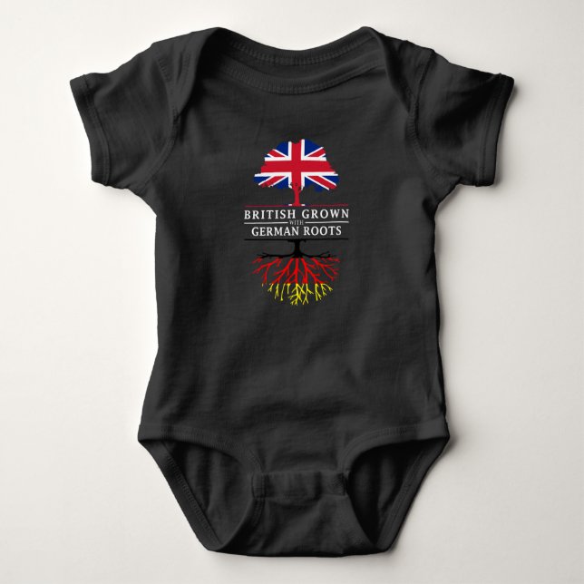 Body Para Bebê Ingleses crescidos com design de Alemanha   das (Frente)