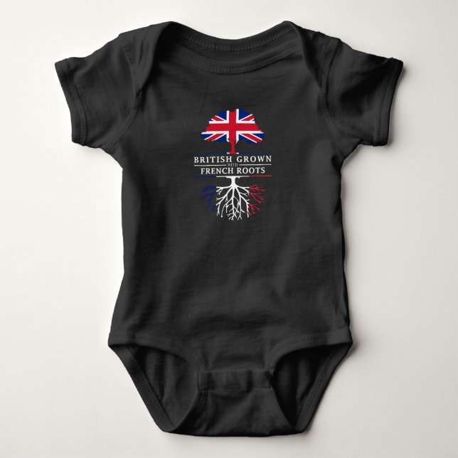 Body Para Bebê Ingleses crescidos com design de France   das (Frente)