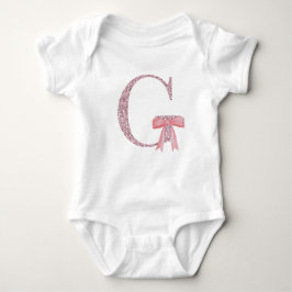 Body Para Bebê Inicial Personalizado para a menina "G"