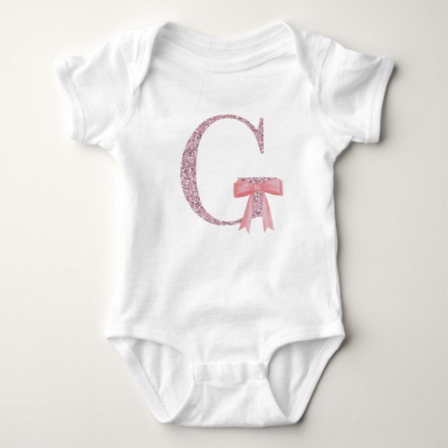 Body Para Bebê Inicial Personalizado para a menina "G" (Frente)