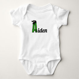 Body Para Bebê Início personalizado do Nome do Menino com A