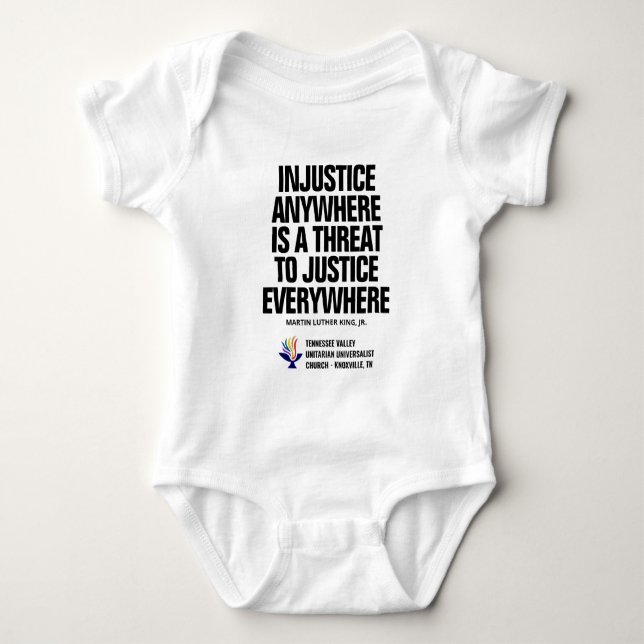 Body Para Bebê Injustiça / Justiça Tellow (Frente)