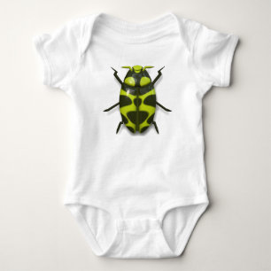 Body Para Bebê Inseto besouro preto verde fofo