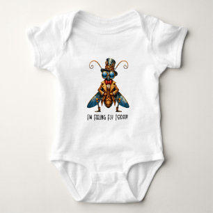 Body Para Bebê Inseto Steampunk - Estou Me Sentindo Voar Hoje