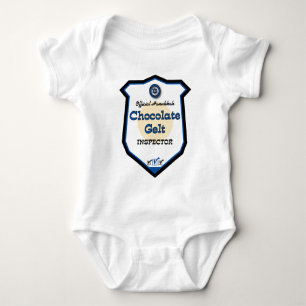 Body Para Bebê Inspector oficial de Gelt do chocolate de Hanukkah