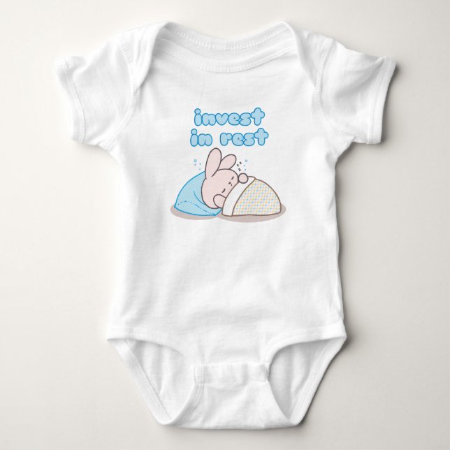 Body Para Bebê Invista em Descanso com Snoozy Bunny (Frente)
