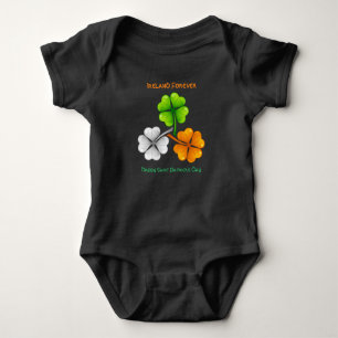 Body Para Bebê Ireland Forever Lucky Shamrock