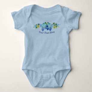 Body Para Bebê Íris Azul e Buttercuts Amarelos