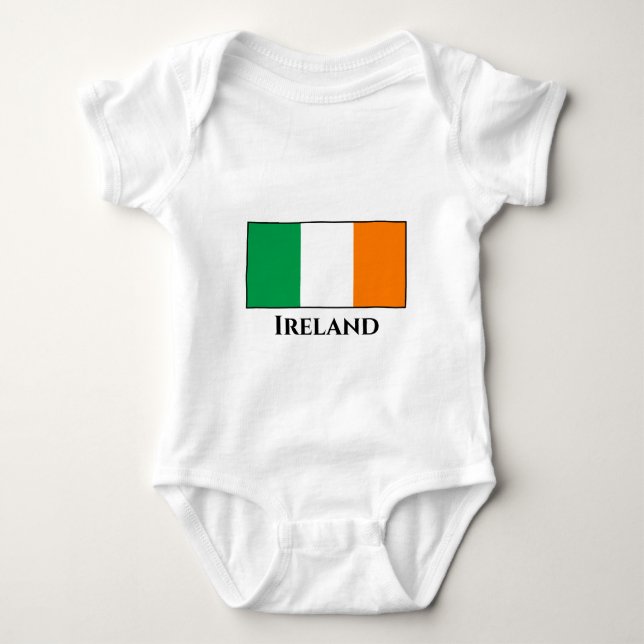 Body Para Bebê Irish (Irish) Flag (Frente)