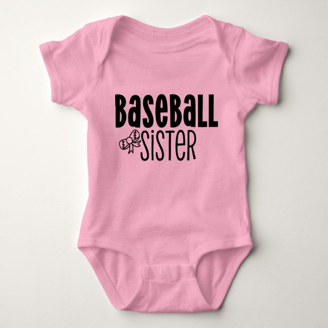 Body Para Bebê Irmã Baseball (Frente)