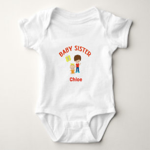 Body Para Bebê Irmã Bebê com Irmão Grande Personalizado