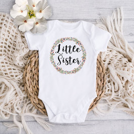 Body Para Bebê Irmã Floral Wreath
