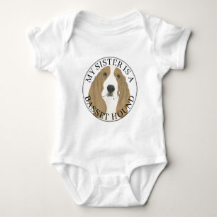 Body Para Bebê Irmã Mais Velha Basset Hound