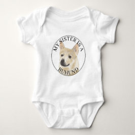 Body Para Bebê Irmã Mais Velha do Cão Norwegian Buhund