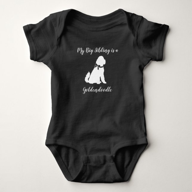 Body Para Bebê Irmã Mais Velha Goldendoodle (Frente)
