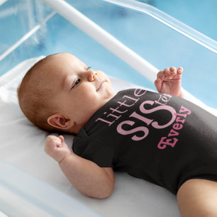 Body Para Bebê Irmã Rosa Personalizada