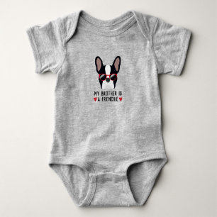 Body Para Bebê Irmão Bulldog Francês