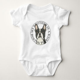 Body Para Bebê Irmão Mais Velho Boston Terrier