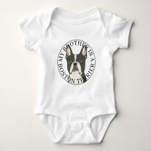 Body Para Bebê Irmão Mais Velho Boston Terrier