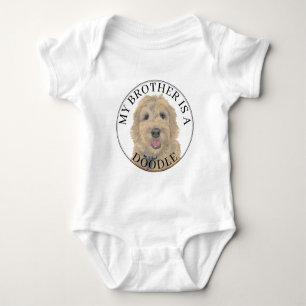 Body Para Bebê Irmão Mais Velho Cachorro Apricot Golden Doodle