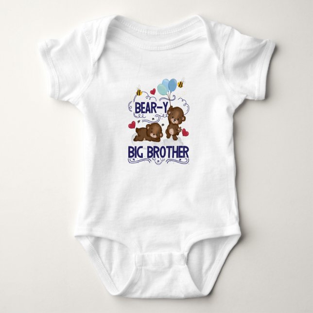 Body Para Bebê Irmão Muito Grande Punção de Urso (Frente)