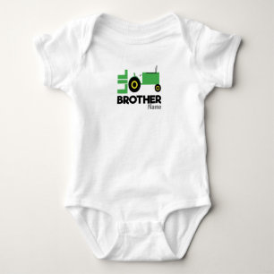 Body Para Bebê Irmãozinho combinando com o irmão trator