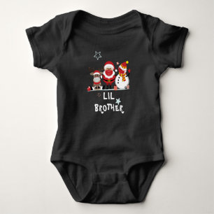Body Para Bebê Irmãozinho de Natal Personalizado da Família