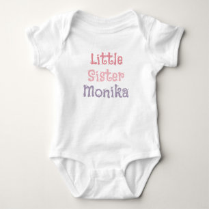 Body Para Bebê Irmãzinha Colorida Monograma Meninas