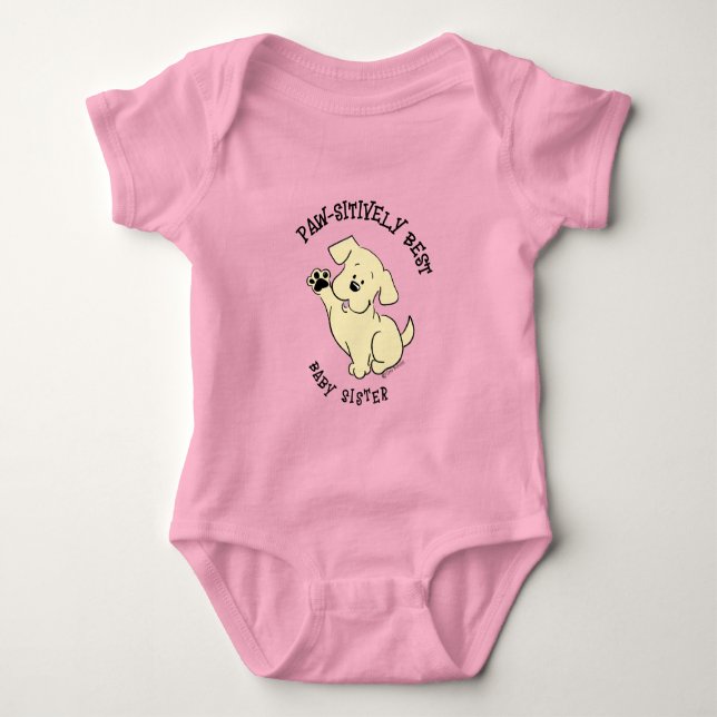Body Para Bebê Irmãzinha Melhor Absolutamente Adorável Conjunto d (Frente)