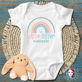 Body Para Bebê Irmãzinha Nome Personalizado Cute Arco-íris