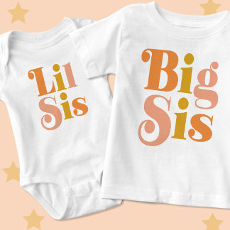 Body Para Bebê Irmãzinha Retro Conjunto Irmãos